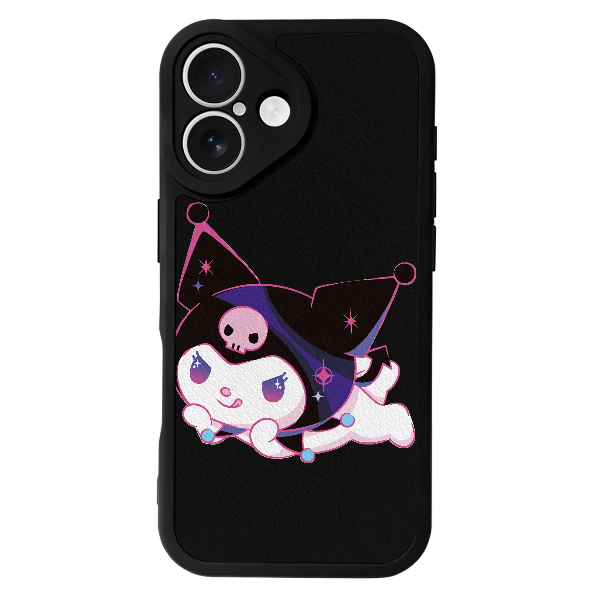 サンリオ グッズ,クロミ - IPhone 16シリーズ対応 ・ シリコンスマホケース ・ レザー調 ・ 高精度フィット ・ 耐衝撃 ・ ワイヤレス充電対応 ・ 精密カット